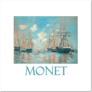 The Sea, Port in Amsterdam (1874) by Claude Monet Posters and Art